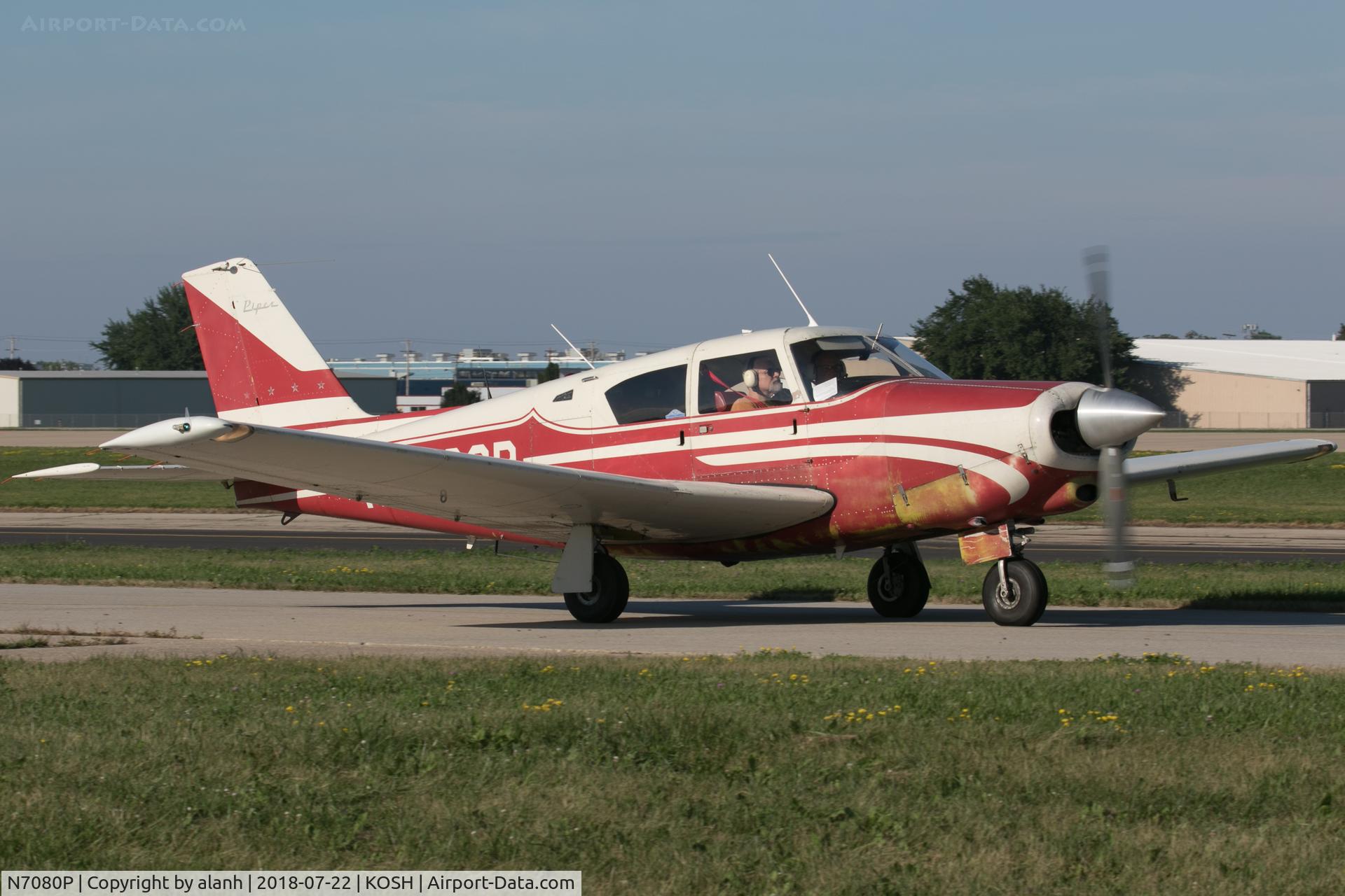 N7080P, 1960 Piper PA-24-250 Comanche C/N 24-2232, Taxying at AirVenture 2018