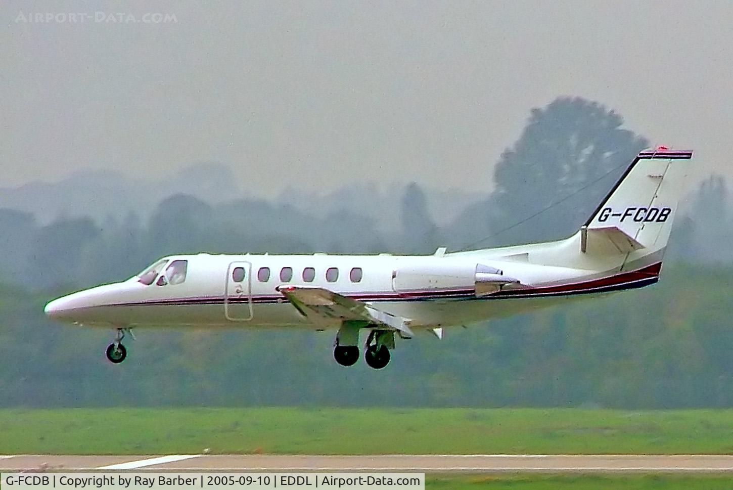G-FCDB, 2001 Cessna 550 Citation Bravo C/N 550-0985, G-FCDB   Cessna Citation Bravo [550-0985] (Eurojet Aviation) Dusseldorf Int'l~D 10/09/2005