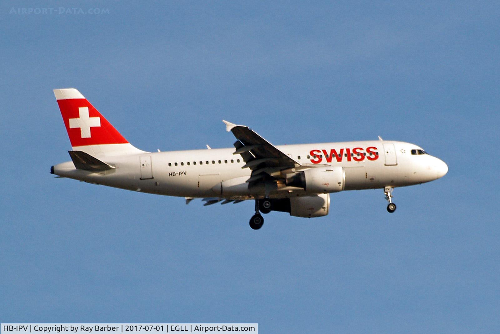 HB-IPV, 1996 Airbus A319-112 C/N 578, HB-IPV   Airbus A319-112 [0578] (Swiss International Air Lines) Home~G 01/07/2017