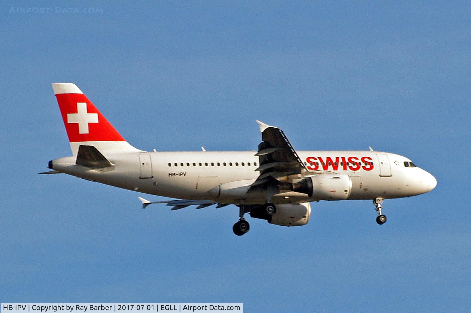 HB-IPV, 1996 Airbus A319-112 C/N 578, HB-IPV   Airbus A319-112 [0578] (Swiss International Air Lines) Home~G 01/07/2017