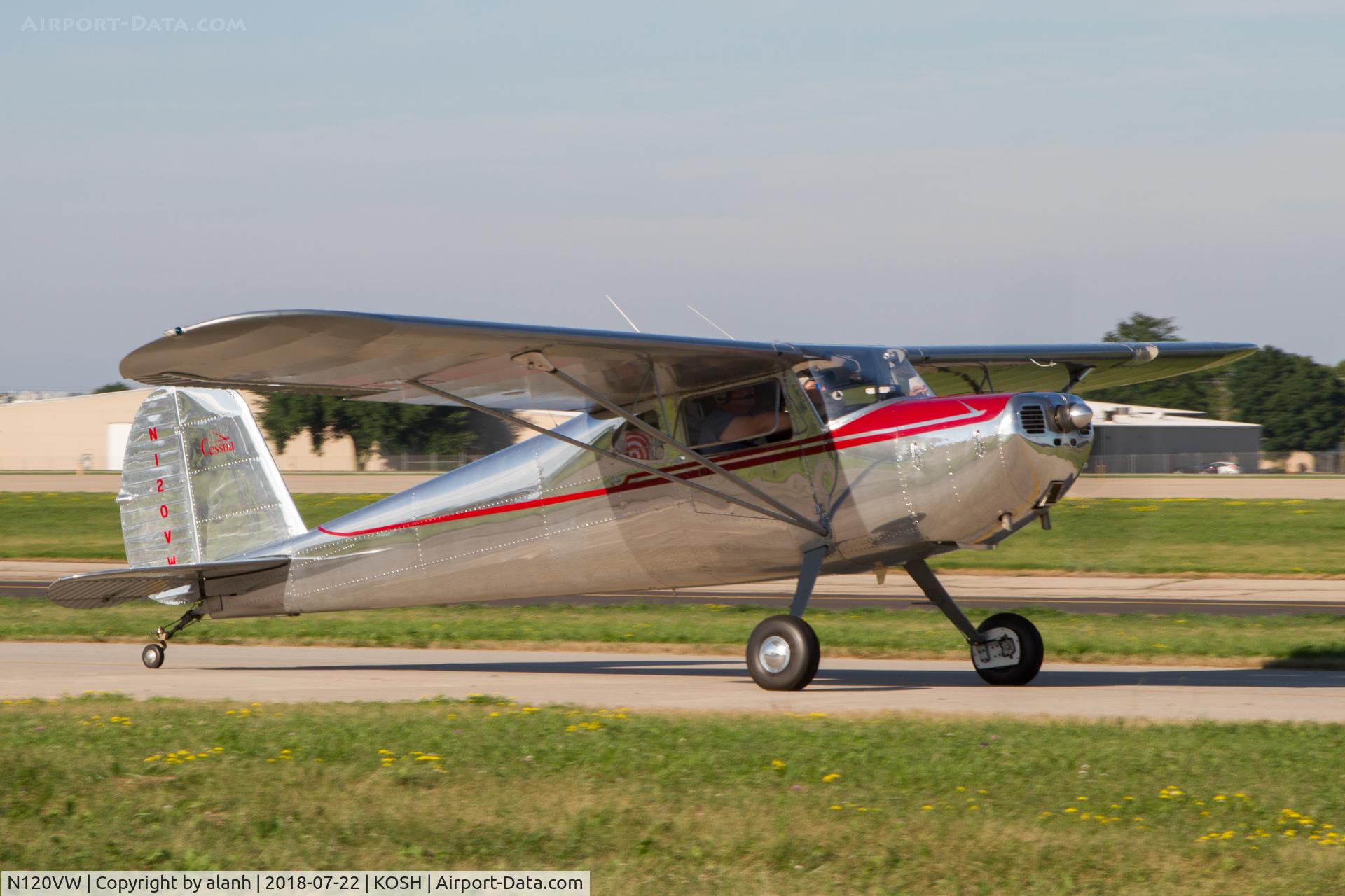 N120VW, 1947 Cessna 120 C/N 12936, Taxying at AirVenture 2018