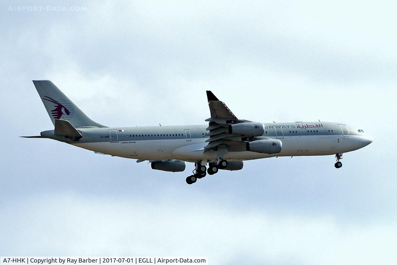A7-HHK, 1993 Airbus A340-211 C/N 026, A7-HHK   Airbus A340-211 [026] (Qatar Airways Amiri Flight) Home~G 01/07/2017