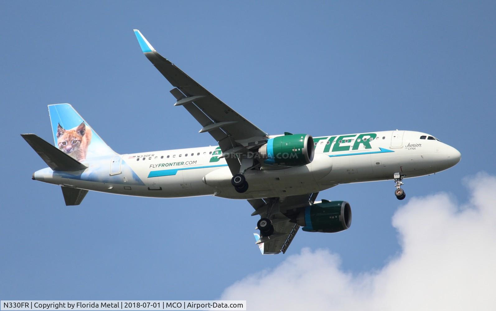 N330FR, 2018 Airbus A320-251N C/N 8219, Junior the Lynx