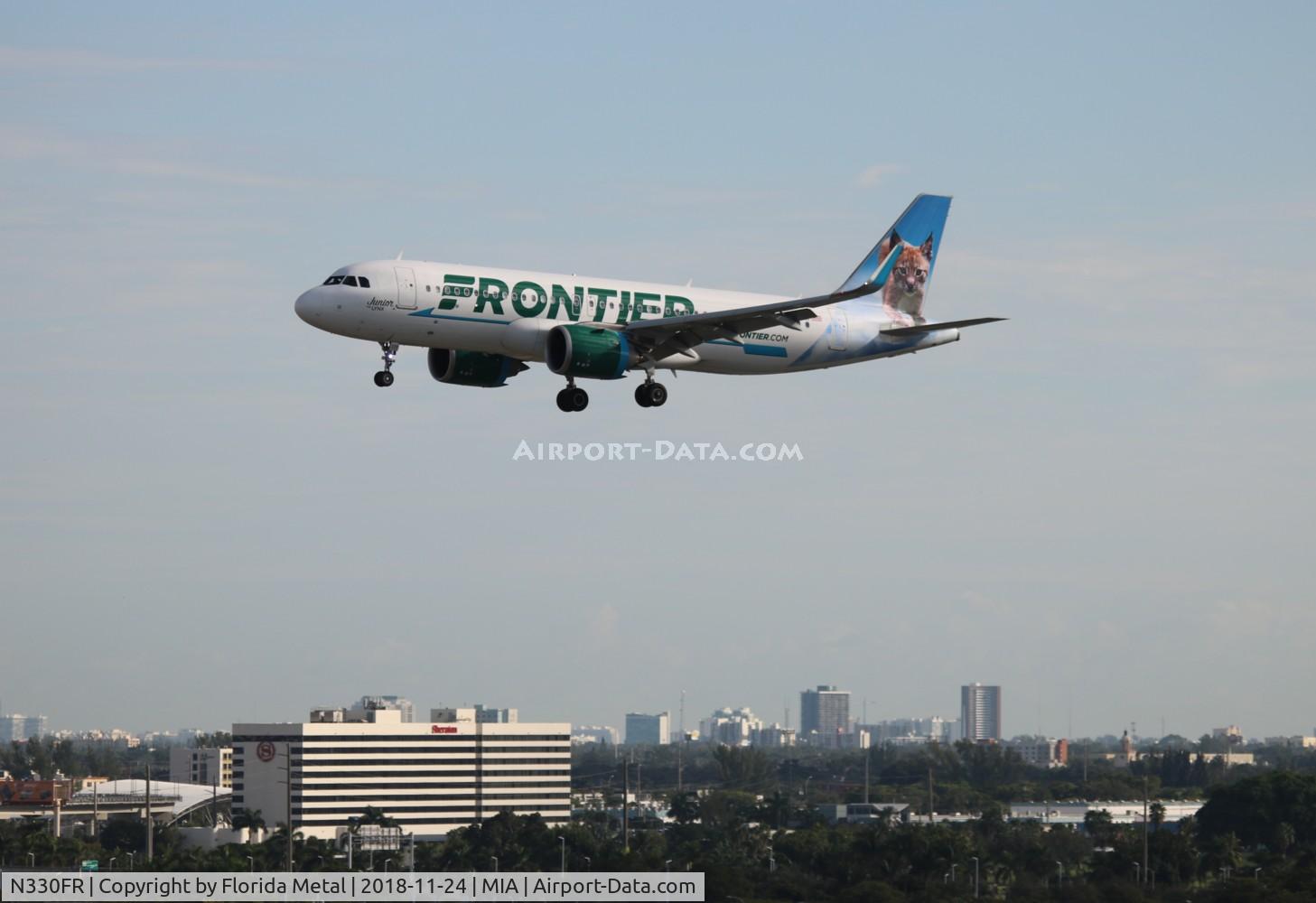 N330FR, 2018 Airbus A320-251N C/N 8219, Junior the Lynx