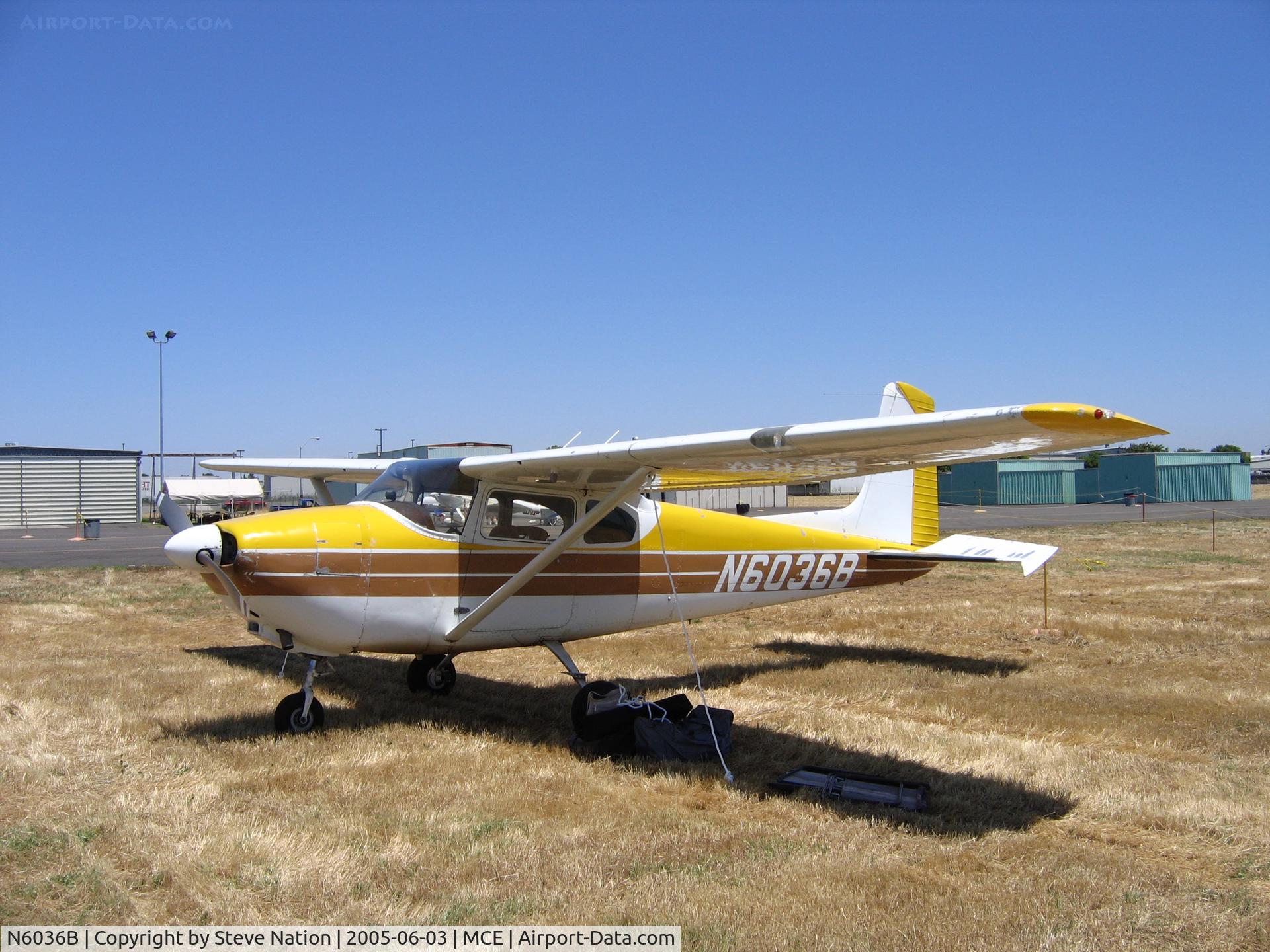 N6036B, 1957 Cessna 182A Skylane C/N 34036, 1957 Cessna 182A at Merced, CA