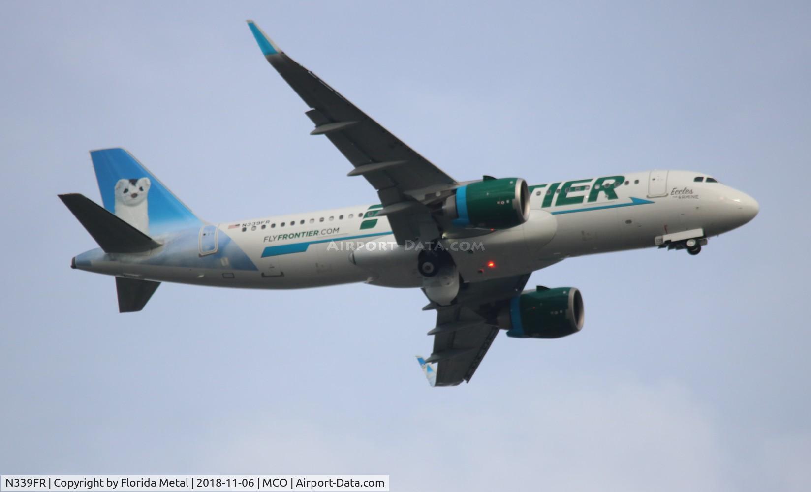 N339FR, 2018 Airbus A320-251N C/N 8535, Eccles Ermine