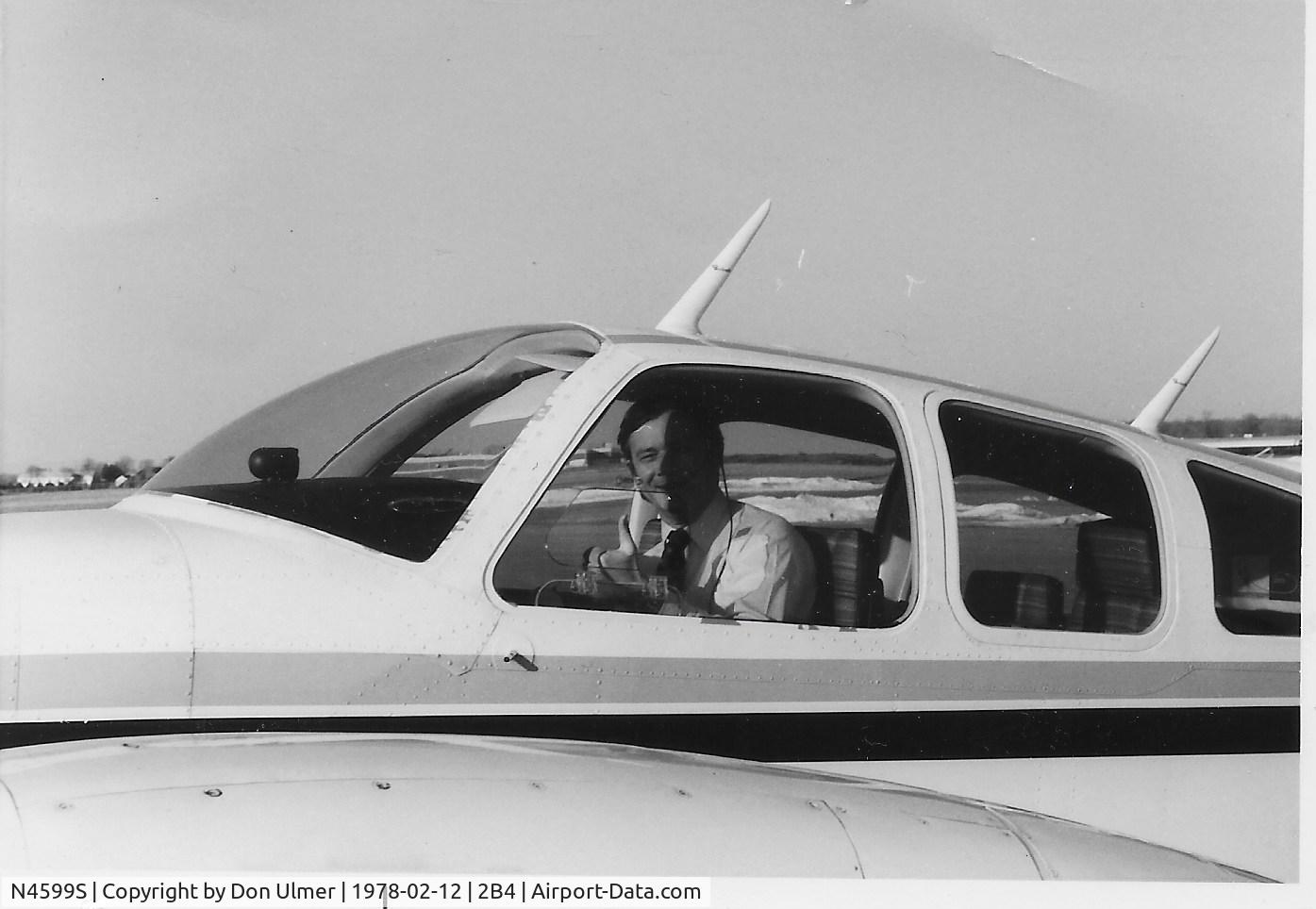 N4599S, 1975 Beech 95-B55 (T42A) Baron C/N TC-1905, Photo taken Newport, RI (2B4) Feb 1978.  Loved flying that plane.