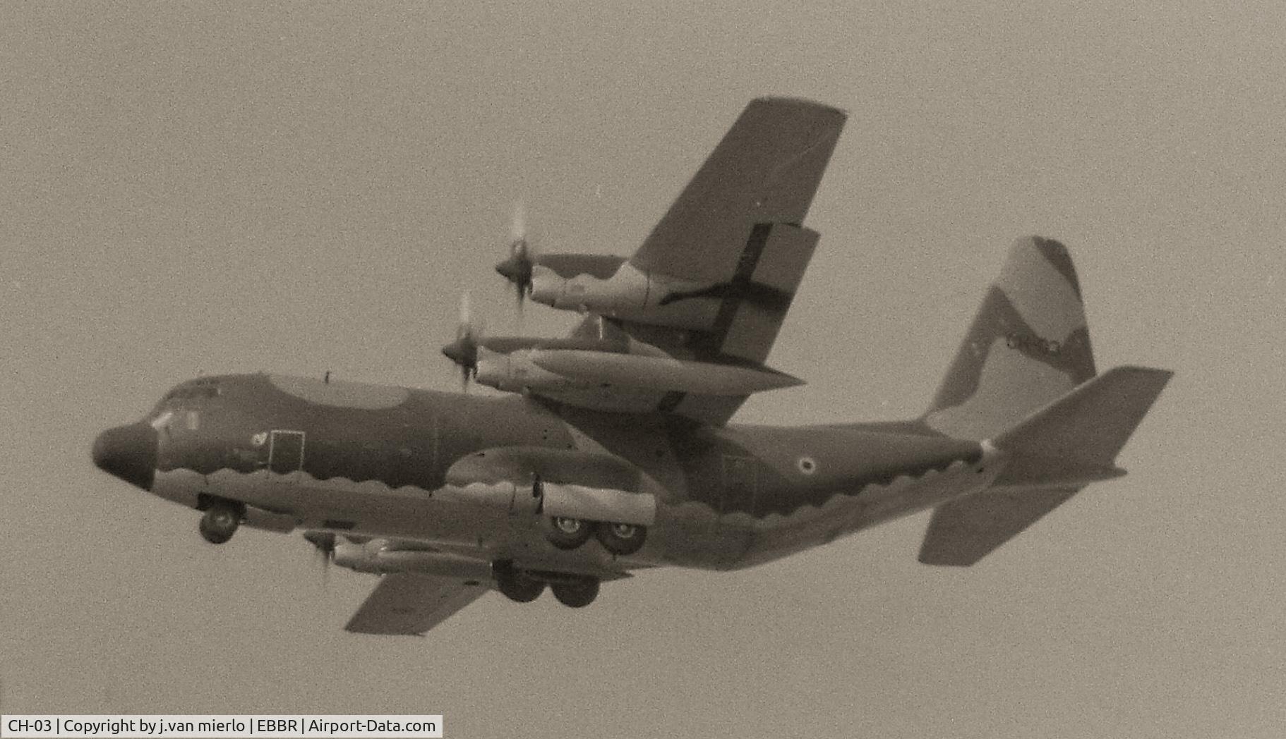CH-03, 1972 Lockheed C-130H Hercules C/N 382-4461, Approaching 25R EBBR
