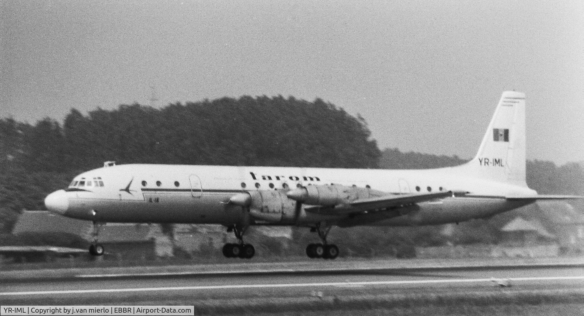 YR-IML, 1967 Ilyushin IL-18V C/N 187009903, Touching 25L at Brussels