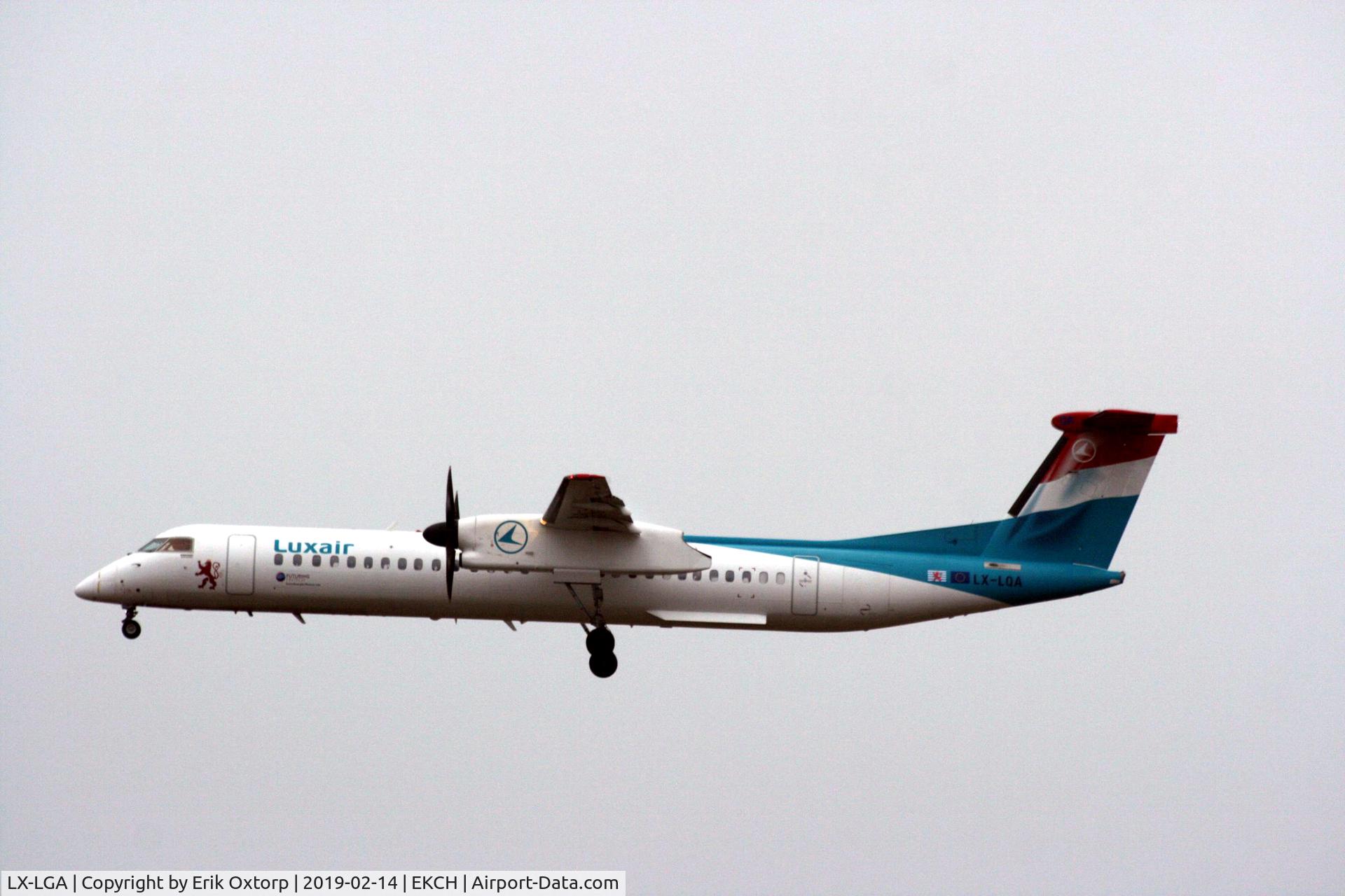LX-LGA, 2007 De Havilland Canada DHC-8-402Q Dash 8 C/N 4159, LX-LGA landing rw 22L