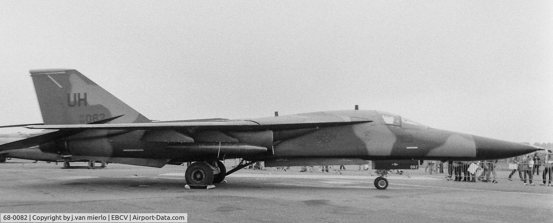 68-0082, 1968 General Dynamics F-111E Aardvark C/N A1-251, Chièvres USAF AB, Belgium '80s
