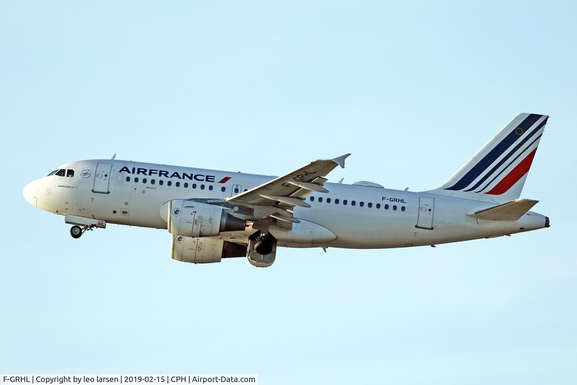 F-GRHL, 2000 Airbus A319-111 C/N 1201, Copenhagen 15.2.2019