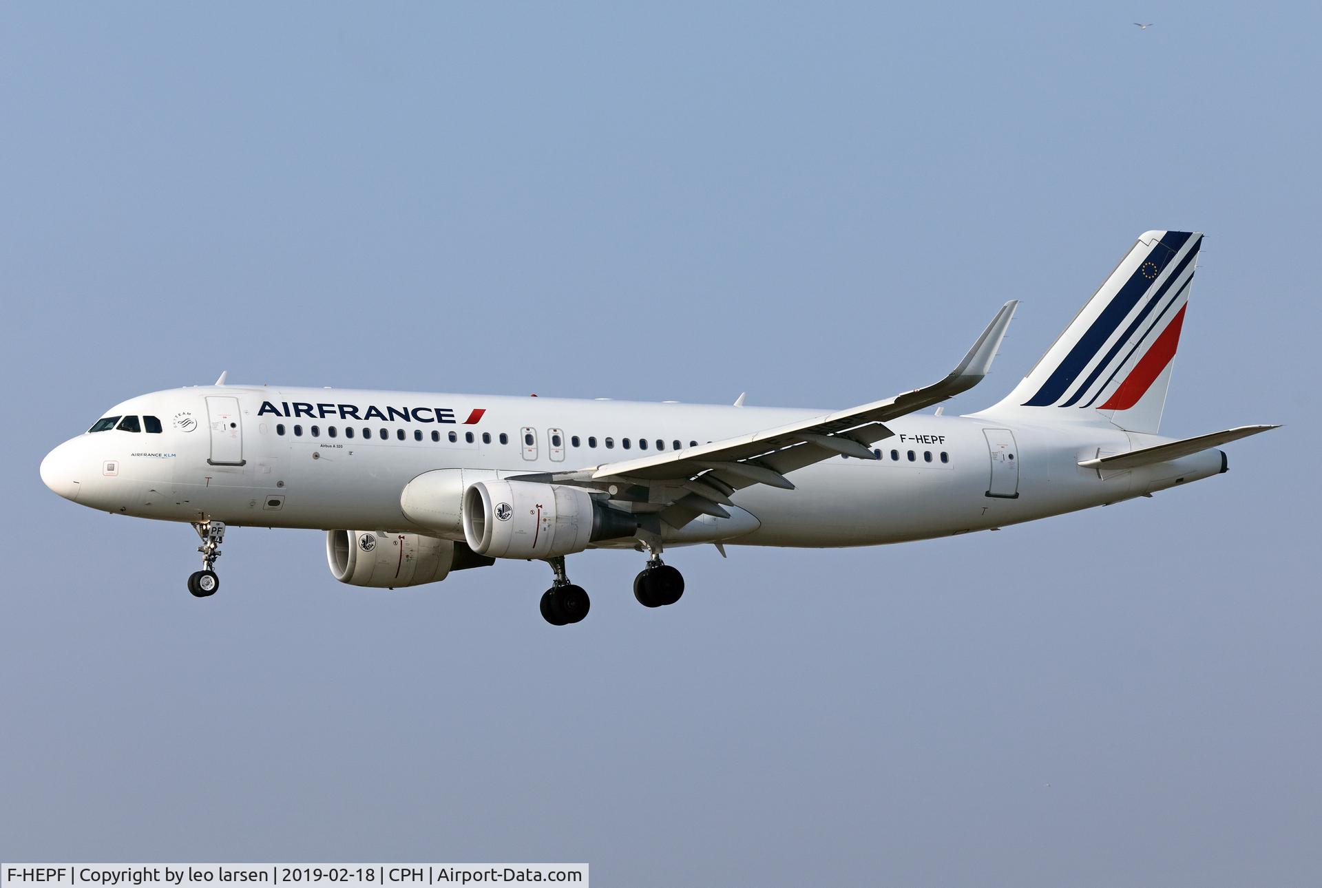 F-HEPF, 2013 Airbus A320-214 C/N 5719, Copenhagen 18.2.2019
