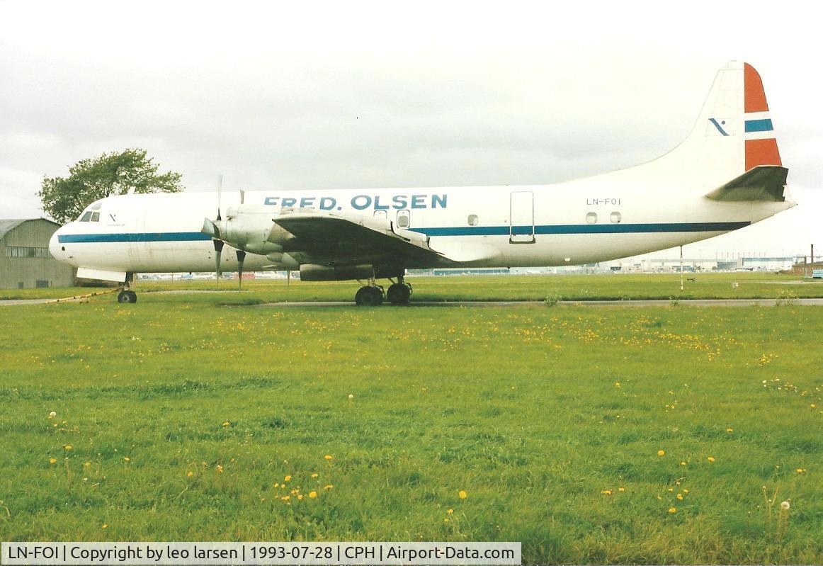 LN-FOI, 1959 Lockheed L-188C(F) Electra C/N 2005, Copenhagen 28.7.1993