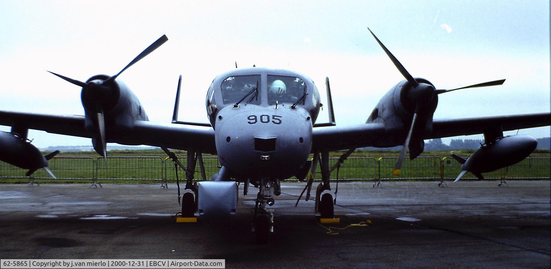 62-5865, 1962 Grumman OV-1D Mohawk C/N 7B, Chièvres USAF AB static display '80s