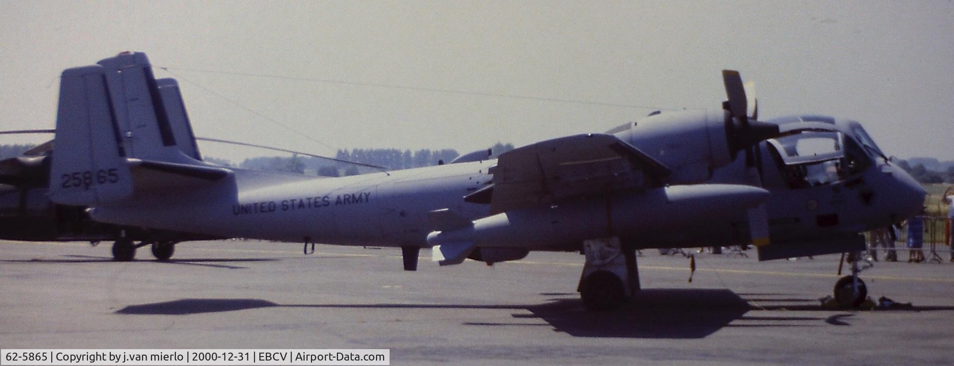 62-5865, 1962 Grumman OV-1D Mohawk C/N 7B, Static Display USAF Chièvres '80s