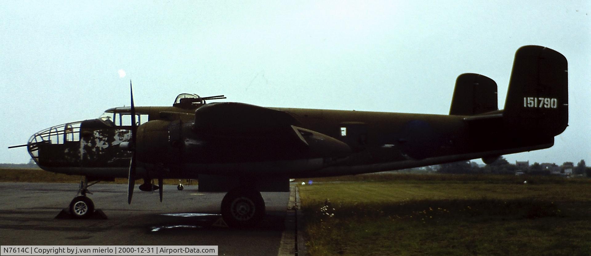 N7614C, 1944 North American B-25J Mitchell C/N 108-37246, Bretagne, France '70s