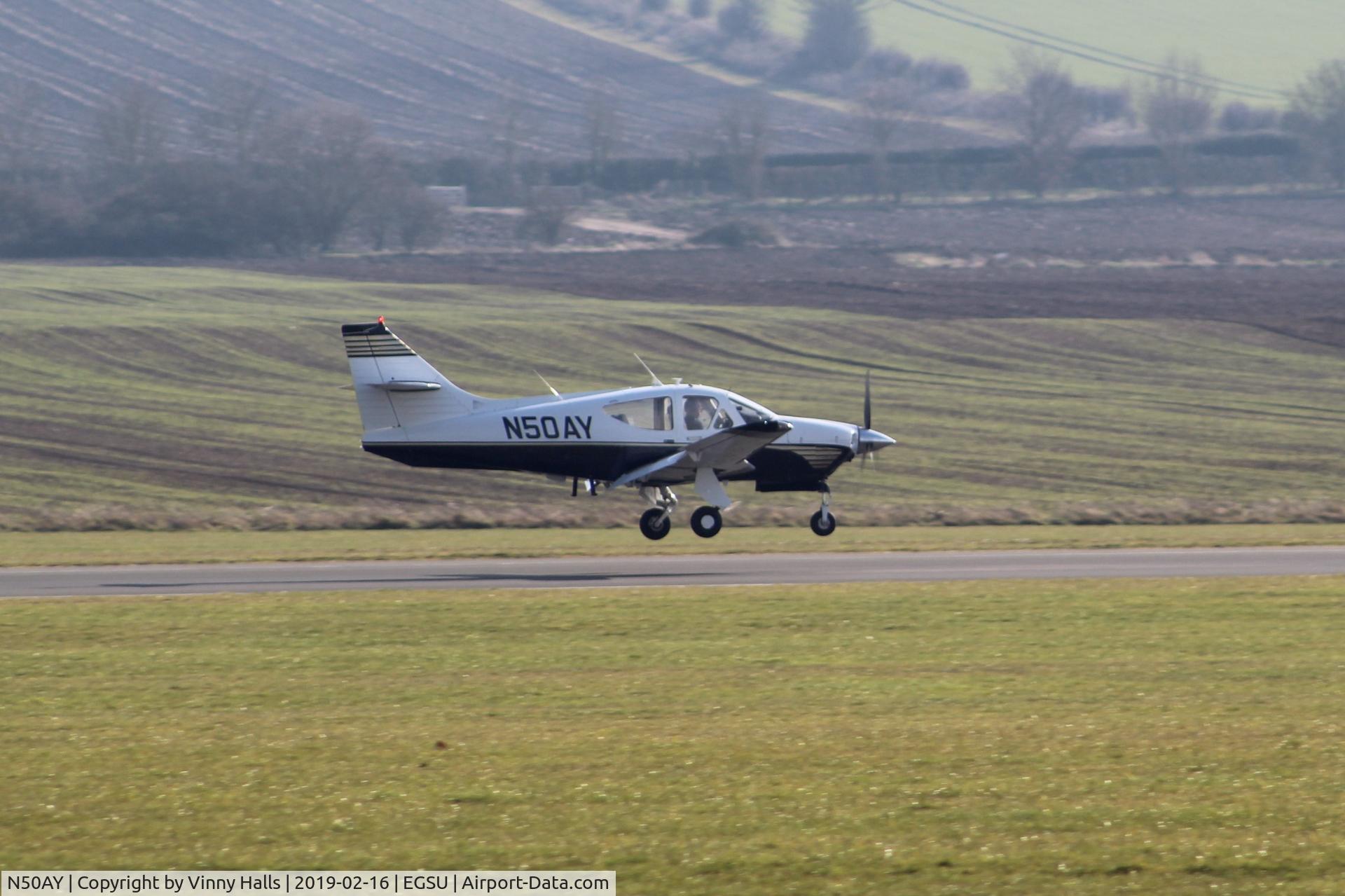 N50AY, 1979 Rockwell Commander 114A C/N 14527, Landing at Duxford
