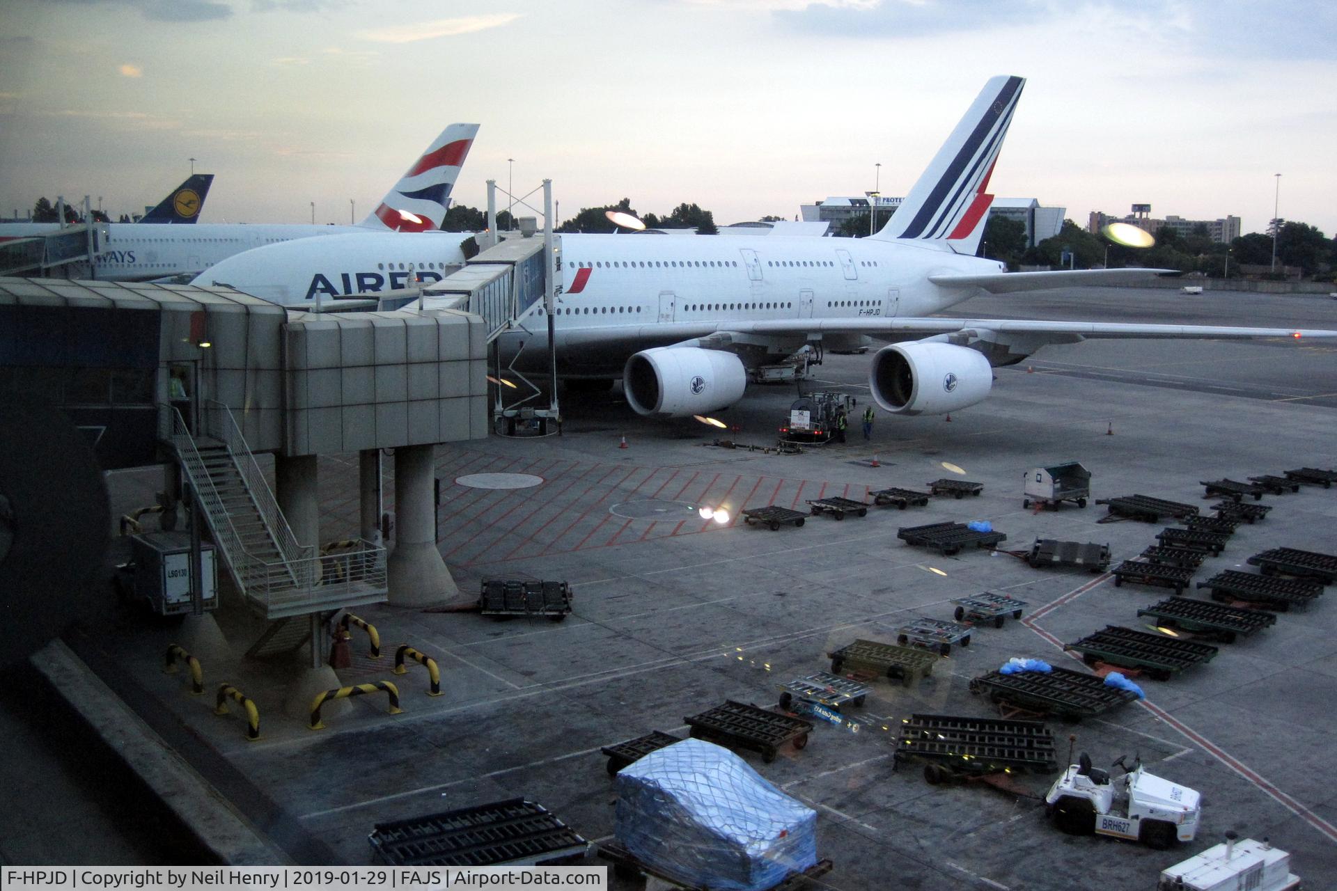 F-HPJD, 2010 Airbus A380-861 C/N 049, seen from Terminal'A' at Johannesburg