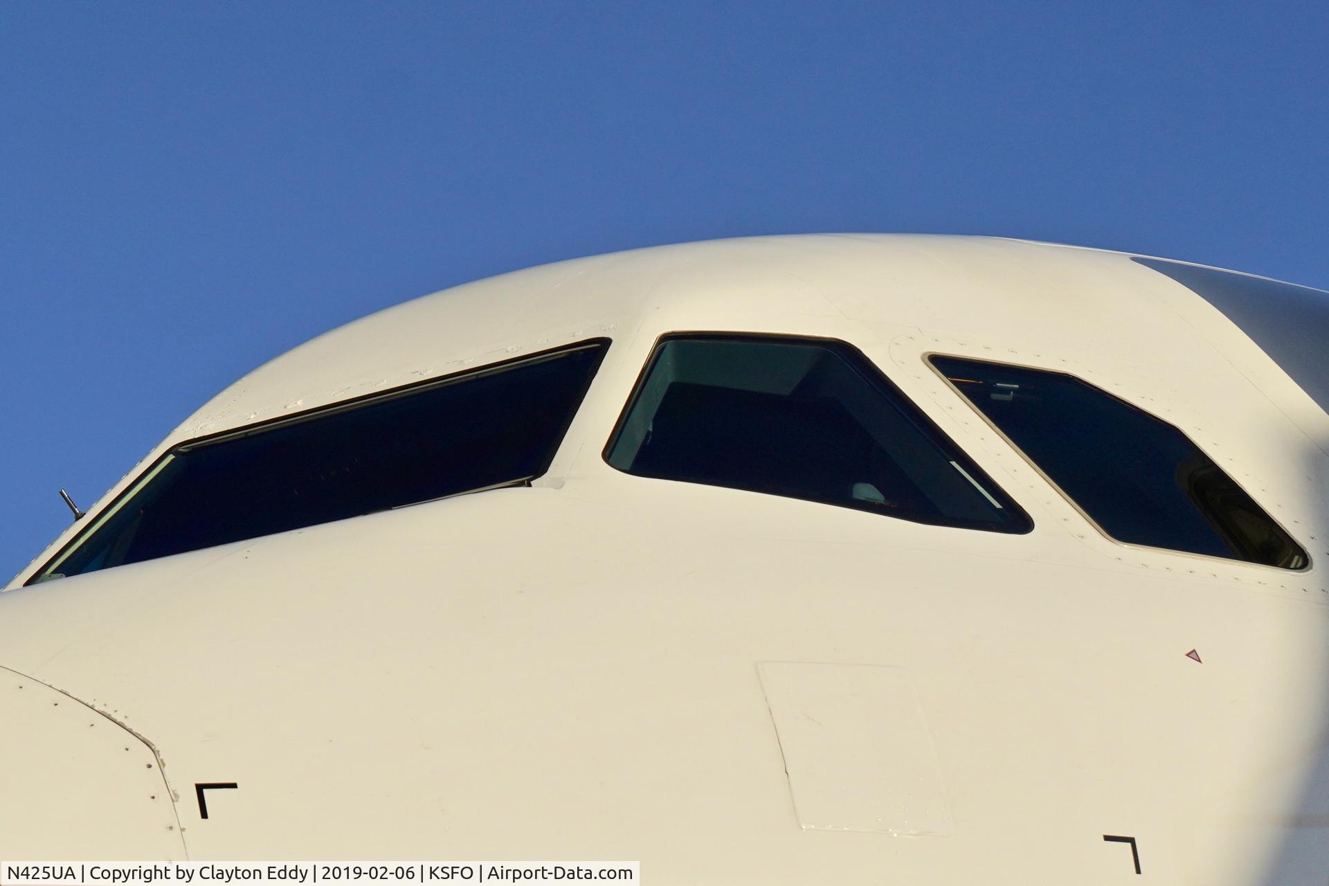 N425UA, 1995 Airbus A320-232 C/N 508, SFO 2019.