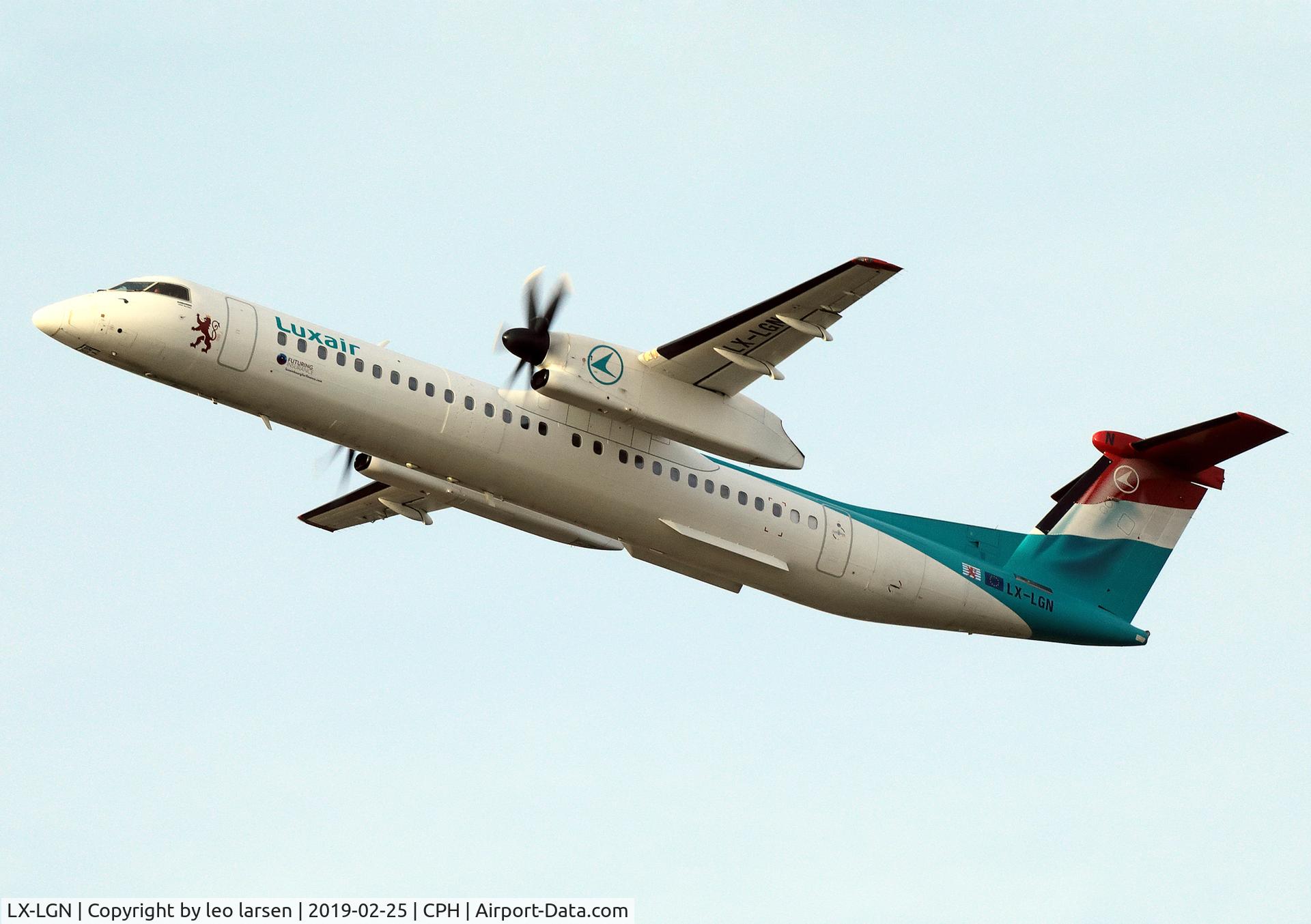 LX-LGN, 2012 De Havilland Canada DHC-8-402Q Dash 8 C/N 4426, Copenhagen 25.2.2019