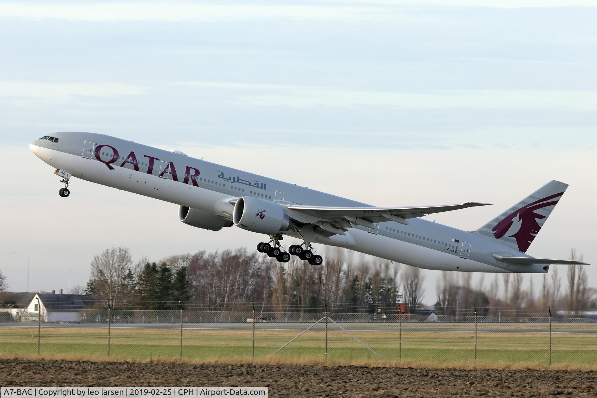 A7-BAC, 2008 Boeing 777-3DZ/ER C/N 36010/731, Copenhagen 25.2.2019