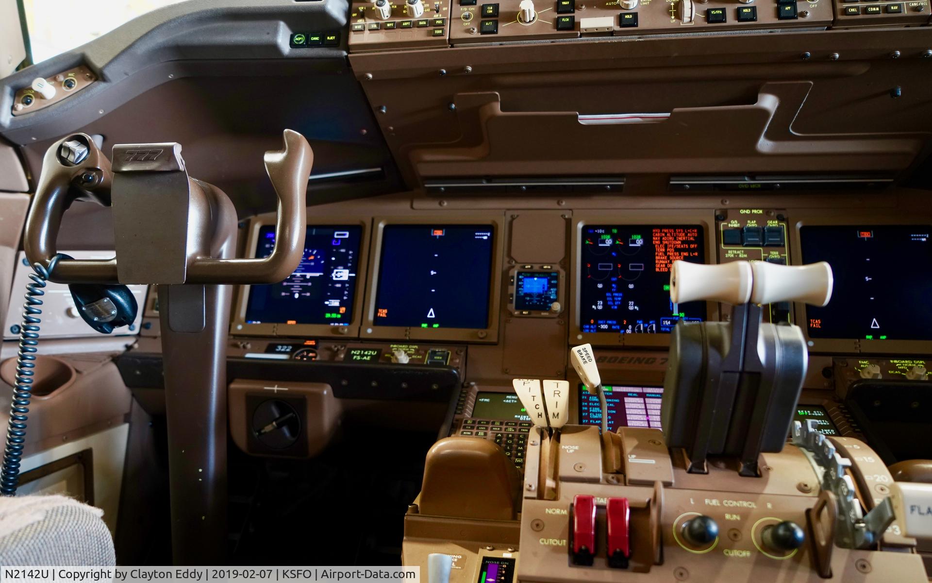 N2142U, 2017 Boeing 777-300/ER C/N 63722, SFO 2019.