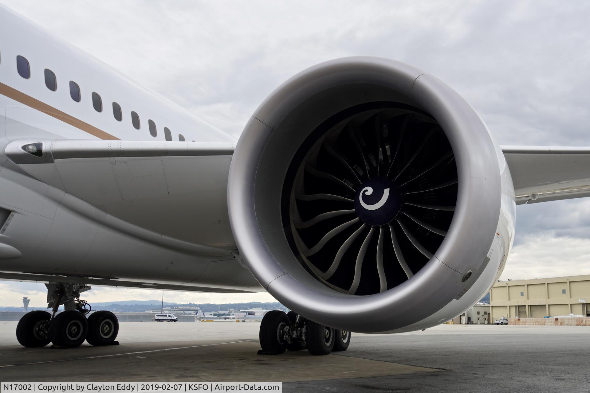 N17002, 2018 Boeing 787-10 Dreamliner C/N 40930, SFO 2019.