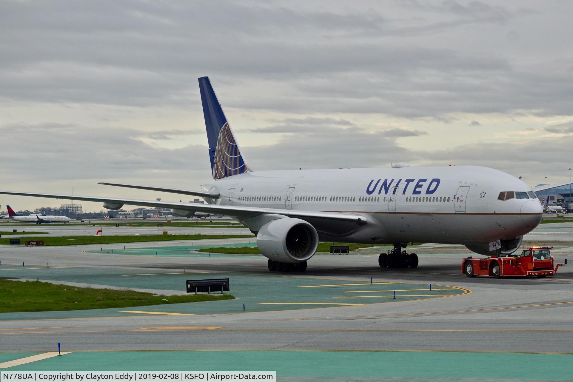 N778UA, 1996 Boeing 777-222 C/N 26940, SFO 2019.