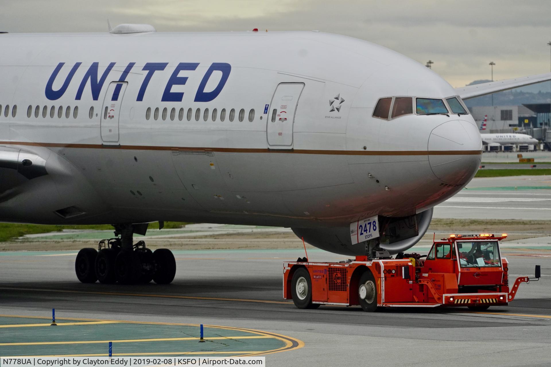 N778UA, 1996 Boeing 777-222 C/N 26940, SFO 2019.