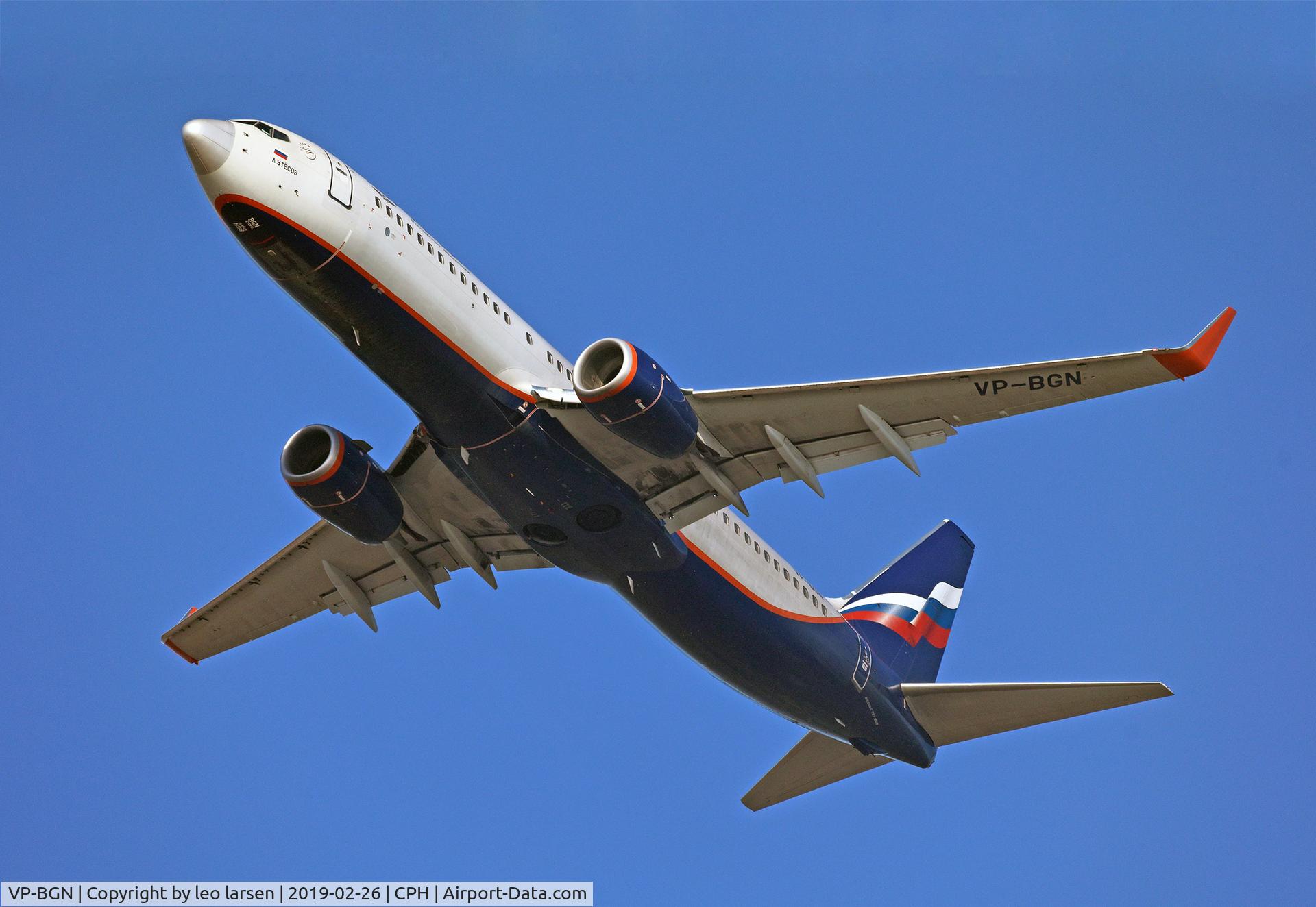 VP-BGN, 2016 Boeing 737-8LJ C/N 41225, Copenhagen 26.2.2019