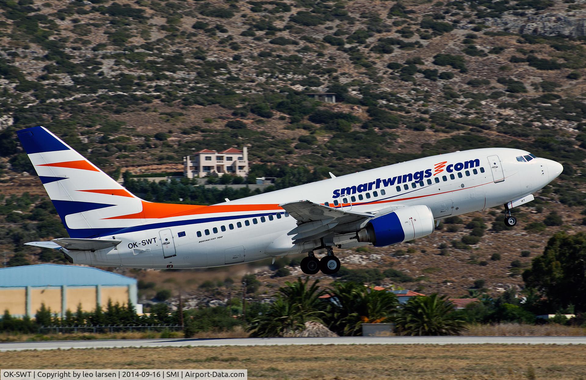 OK-SWT, 2003 Boeing 737-7Q8 C/N 29346, Samos 16.9.2014