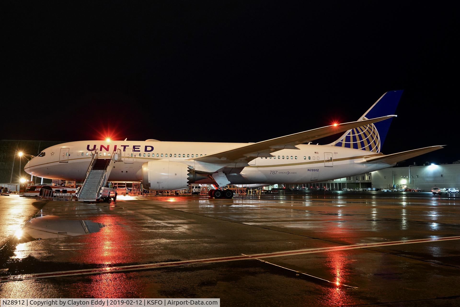 N28912, 2014 Boeing 787-8 Dreamliner C/N 34828, SFO 2019.