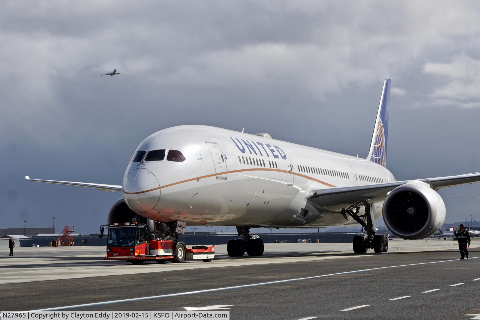 N27965, 2016 Boeing 787-9 Dreamliner C/N 37815, SFO 2019.