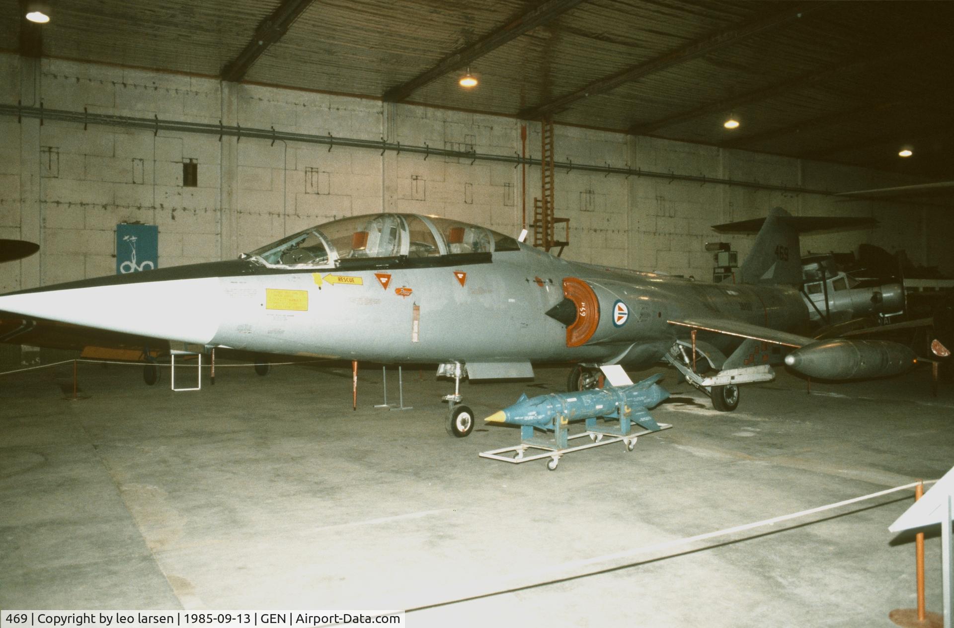 469, 1963 Lockheed TF-104G Starfighter C/N 583D-5779, Oslo Gardermoen Museum 13.9.1985