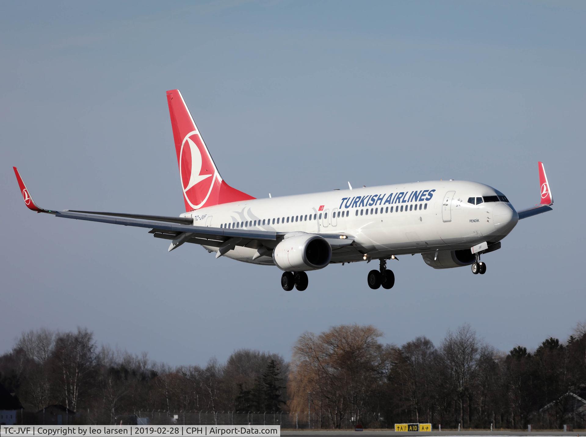 TC-JVF, 2014 Boeing 737-8F2 C/N 42008/4934, Copenhagen 28.2.2019 L/D R-04L