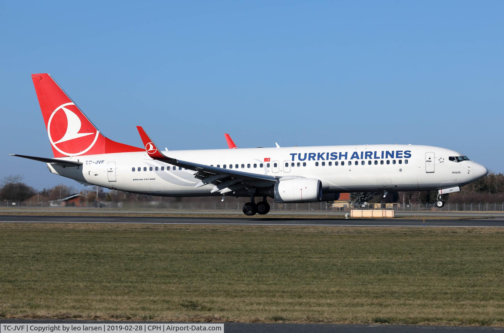 TC-JVF, 2014 Boeing 737-8F2 C/N 42008/4934, Copenhagen 28.2.2019 L/D R-04L