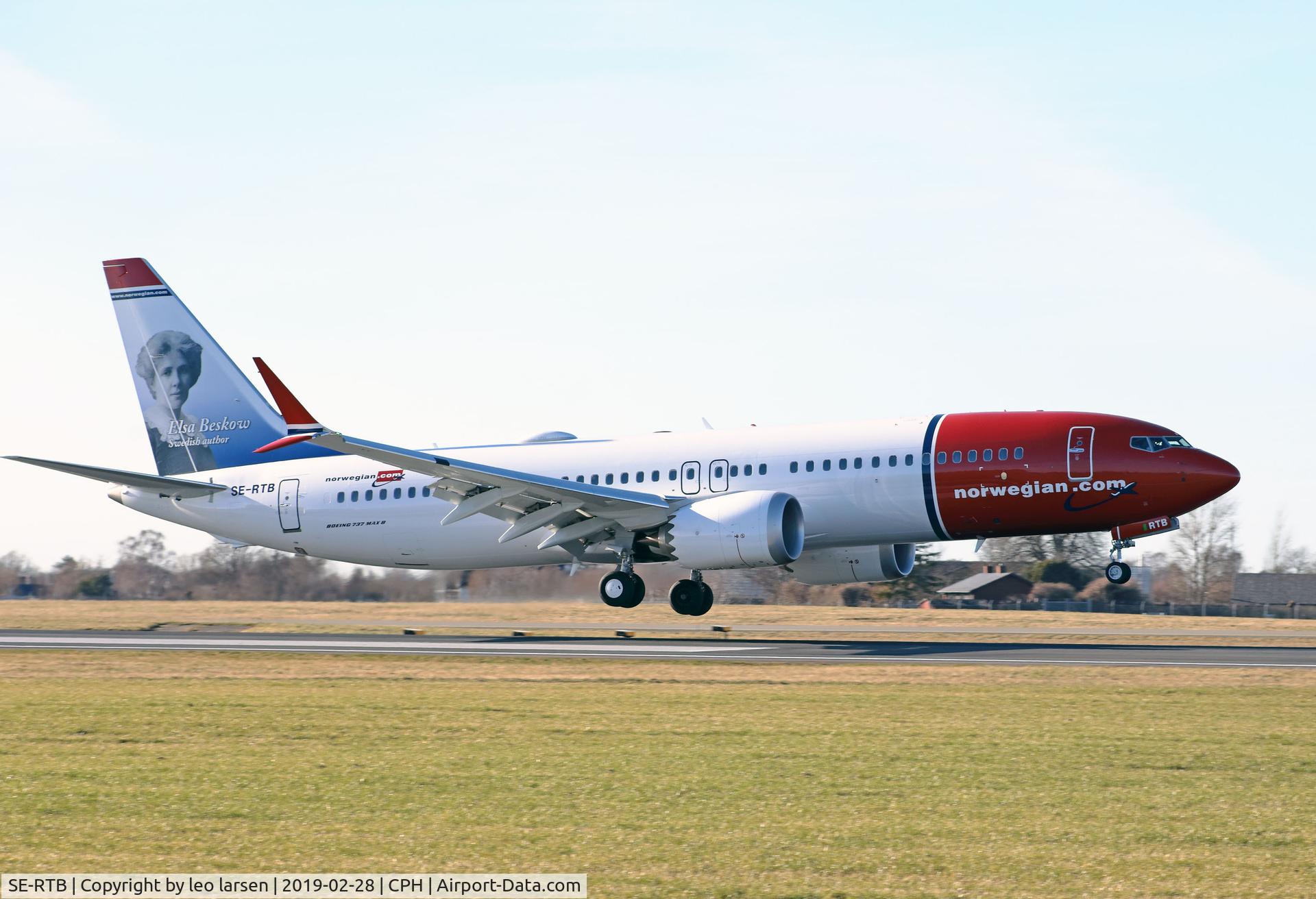 SE-RTB, 2018 Boeing 737-8 MAX C/N 63972, Copenhagen 28.2.2019