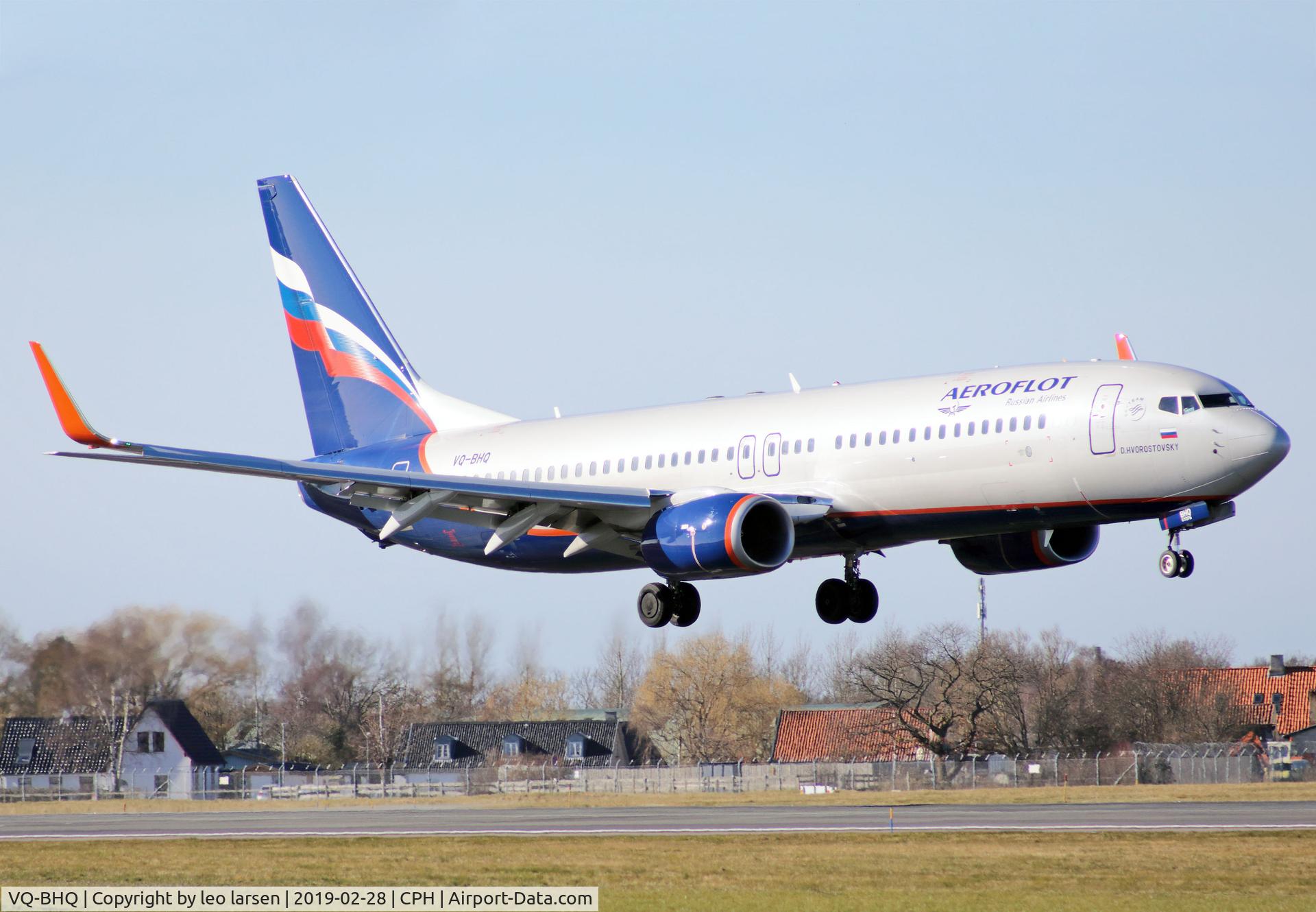 VQ-BHQ, 2018 Boeing 737-8LJ C/N 41226, Copenhagen 28.2.2019 L/D R-04L