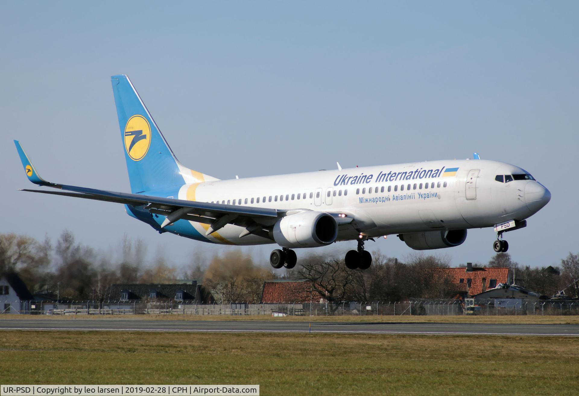 UR-PSD, 2010 Boeing 737-8HX C/N 29686, Copenhagen 28.2.2019 L/D R-04L