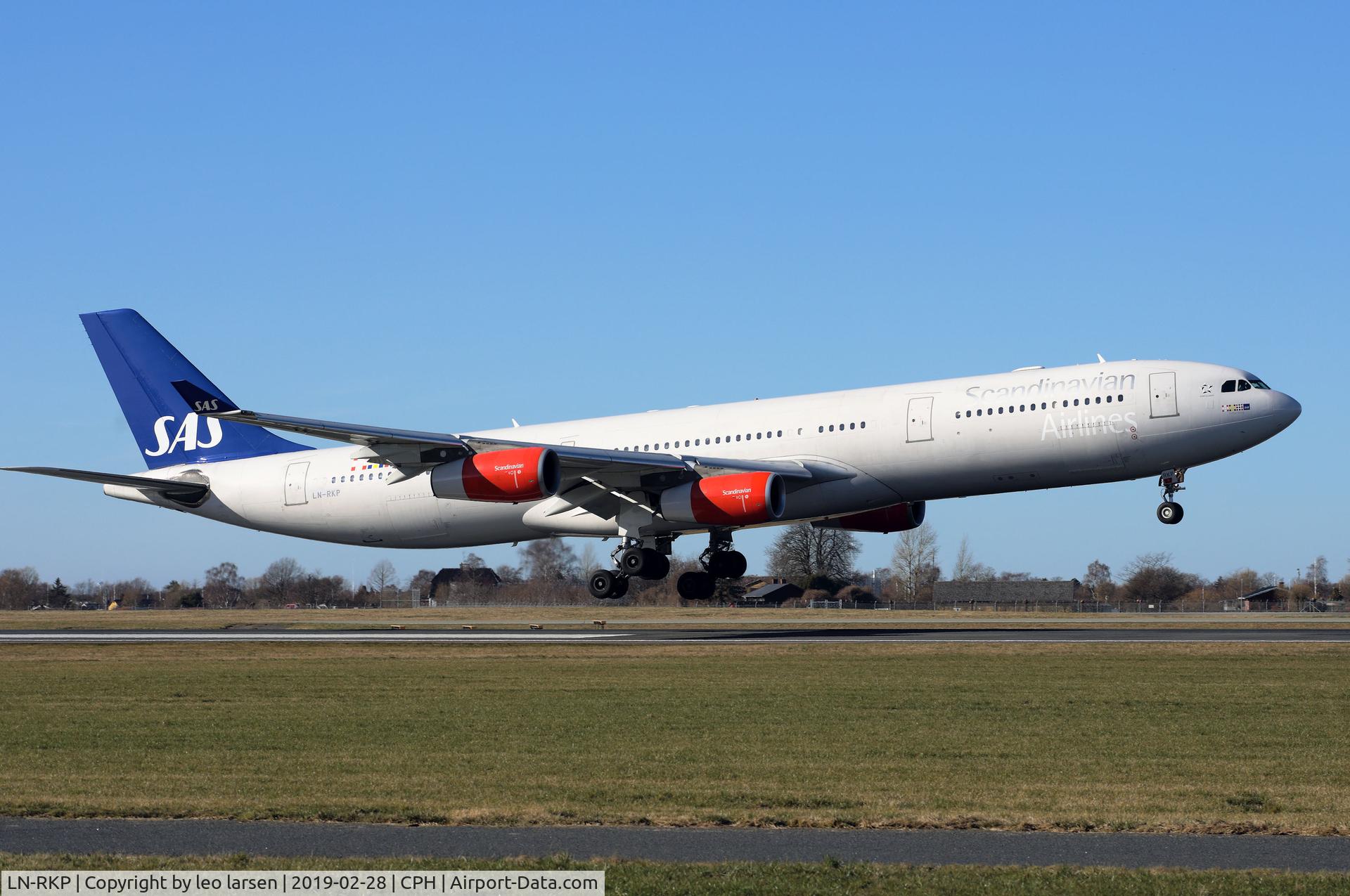 LN-RKP, 1997 Airbus A340-313X C/N 167, Copenhagen 28.2.2019 L/D R-04L