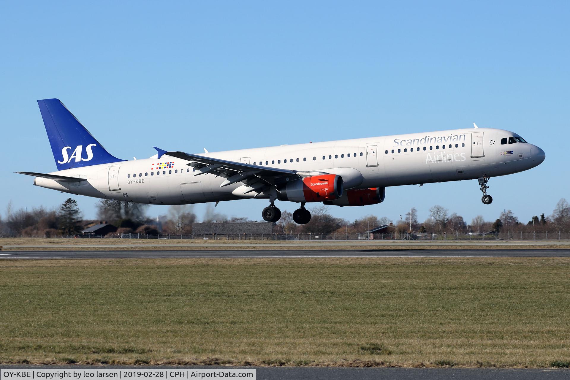 OY-KBE, 2002 Airbus A321-232 C/N 1798, Copenhagen 28.2.2019 L/D R-04L