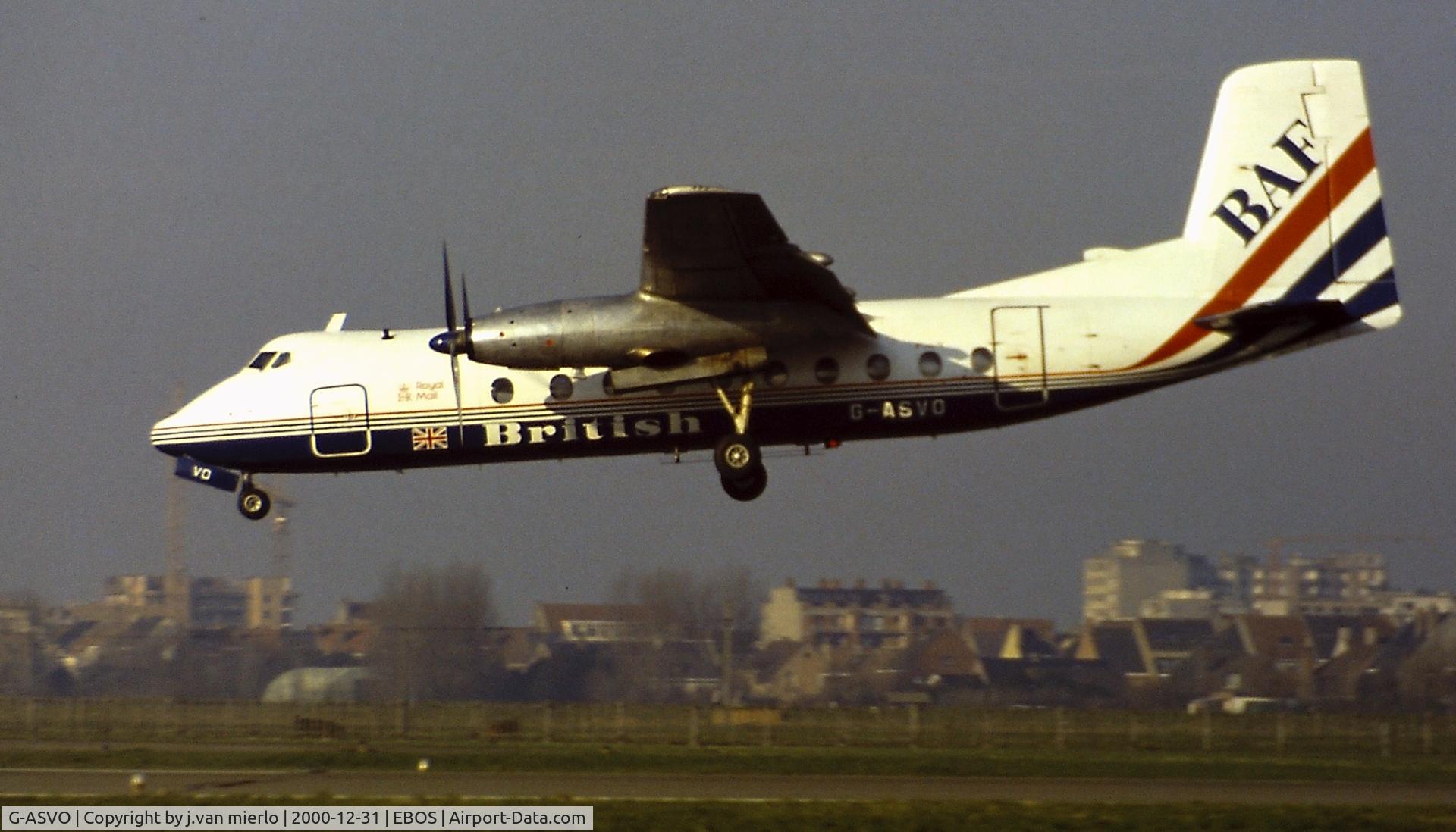 G-ASVO, 1964 Handley Page HPR-7 Herald 214 C/N 185, Landing at Ostend, Belgium