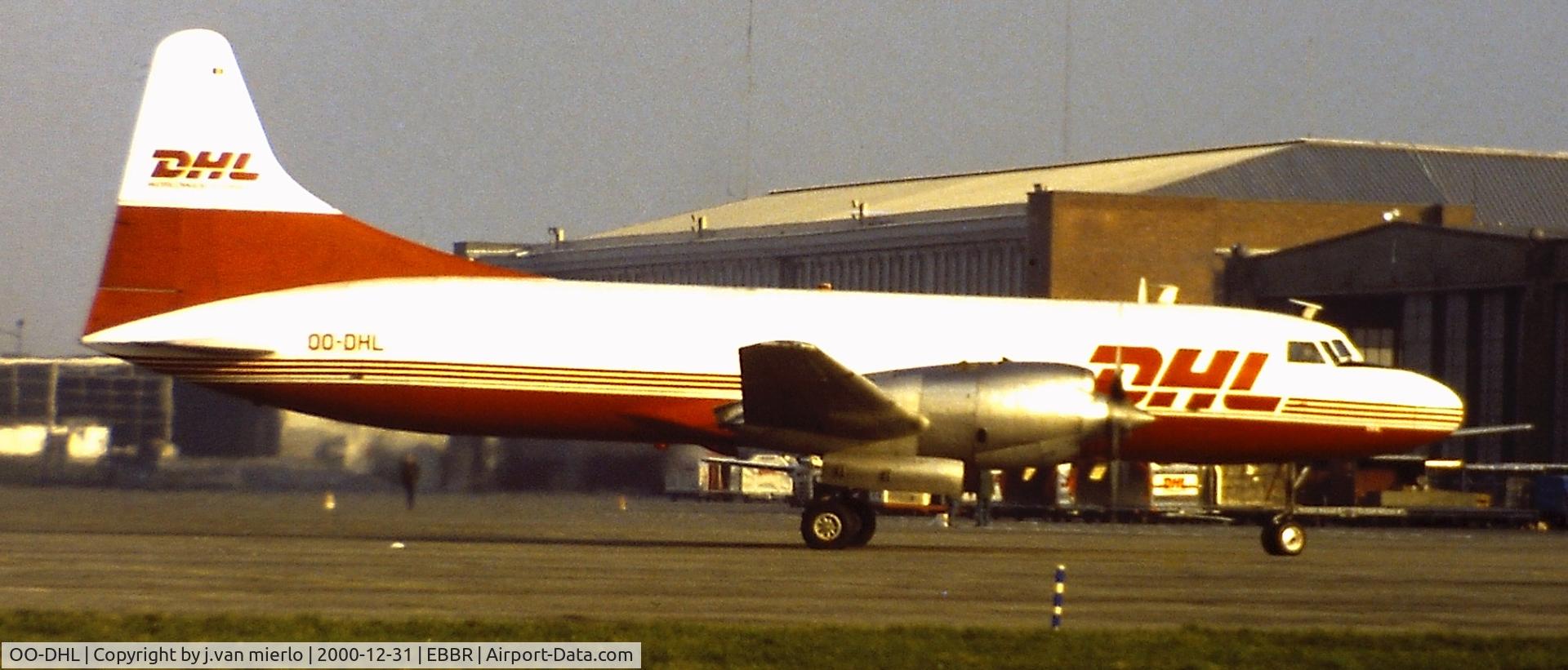 OO-DHL, 1957 Convair 580(F) C/N 459/065, DHL-hub Brussels