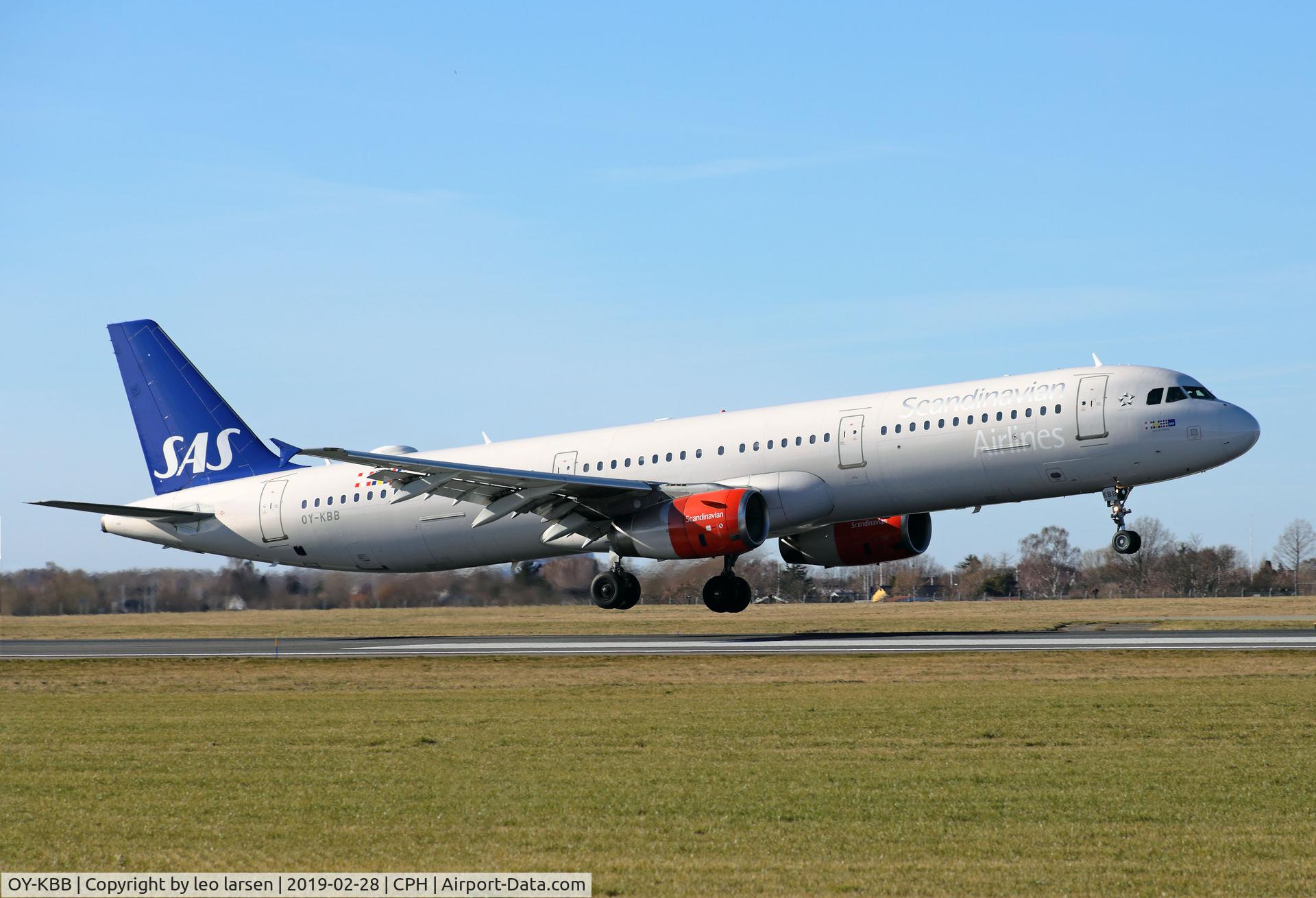 OY-KBB, 2001 Airbus A321-232 C/N 1642, Copenhagen 28.2.2019 L/D R-04L
