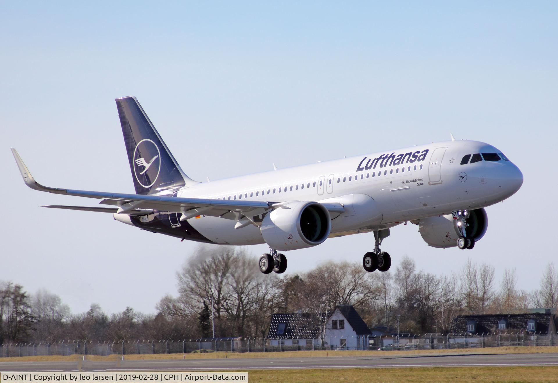 D-AINT, 2019 Airbus A320-271NEO C/N 8708, Copenhagen 28.2.2019 L/D R-04L