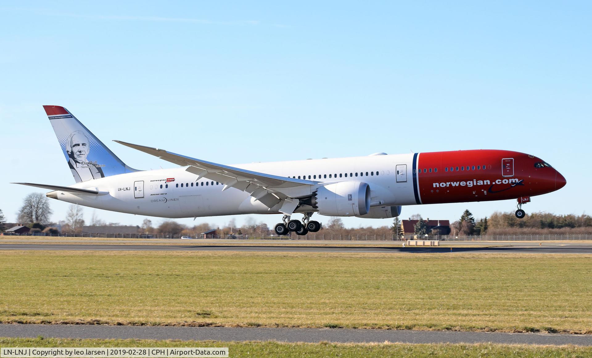 LN-LNJ, 2016 Boeing 787-9 Dreamliner C/N 37308, Copenhagen 28.2.2019 L/D R-04L