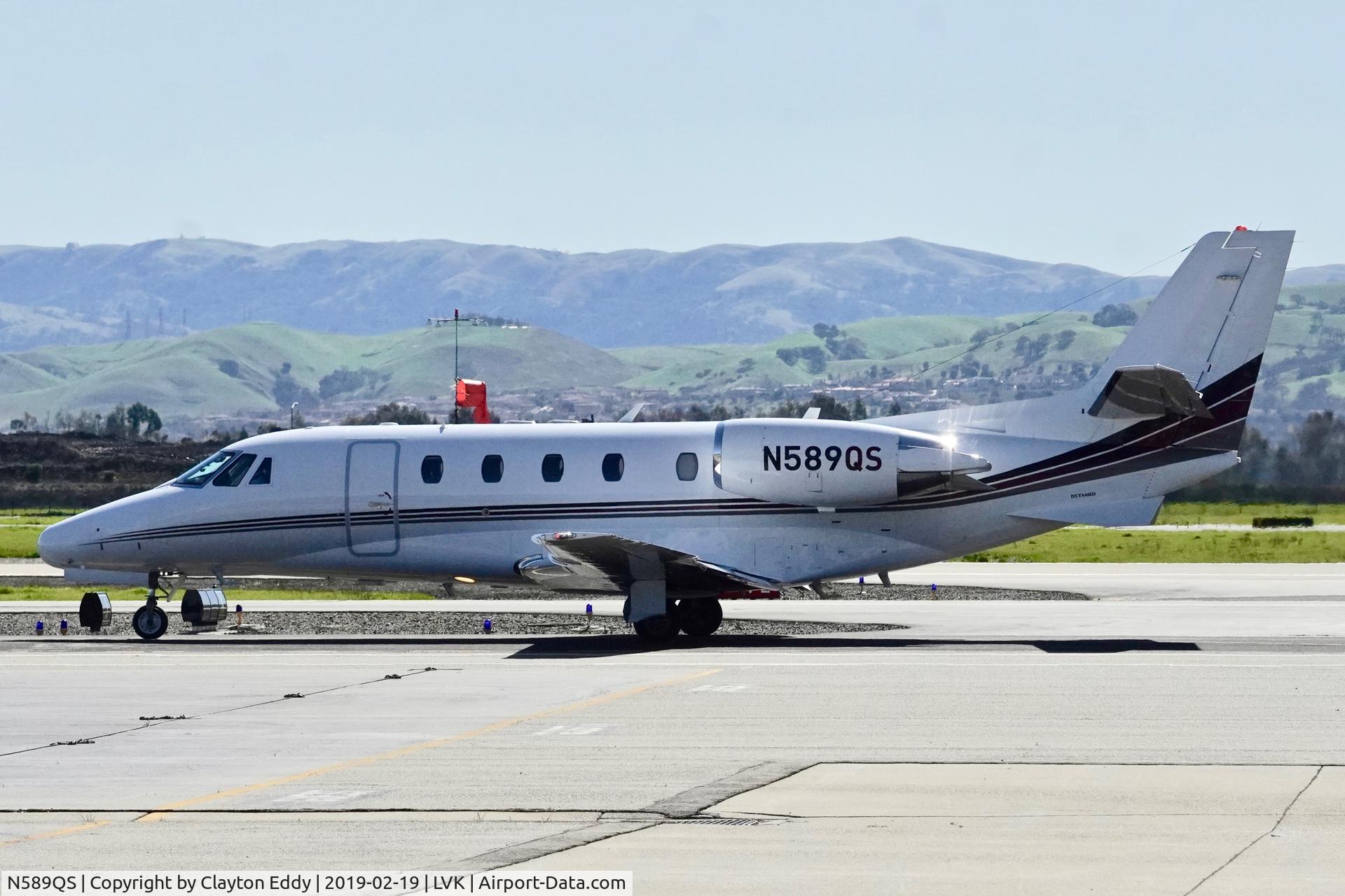 N589QS, 2008 Cessna 560XL C/N 560-5810, Livermore Airport California 2019.