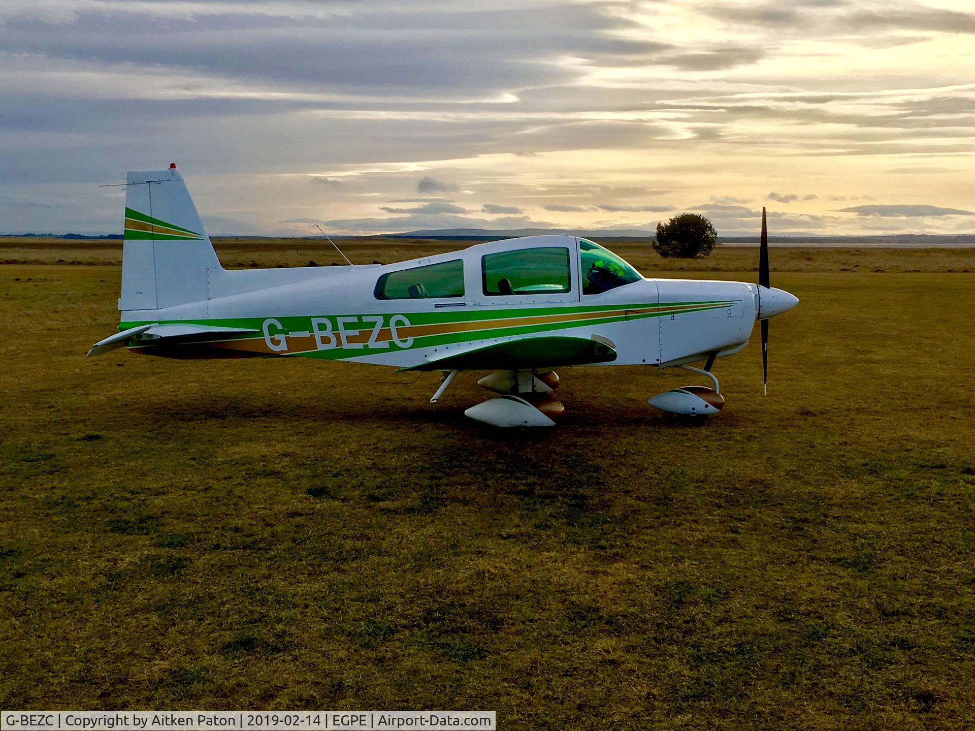 G-BEZC, 1974 Grumman American AA-5 Traveler C/N AA5-0493, G-BEZC at Dornoch