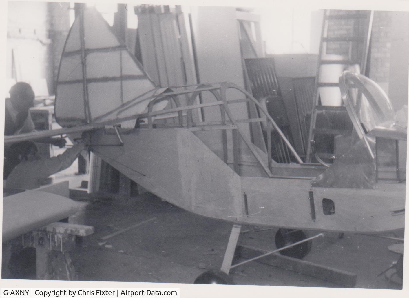 G-AXNY, Fixter R PIXIE C/N SBS1, Photos show the construction at a carpenters in Spalding Lincolnshire. My farther Ray Fixter can be seen working on it.